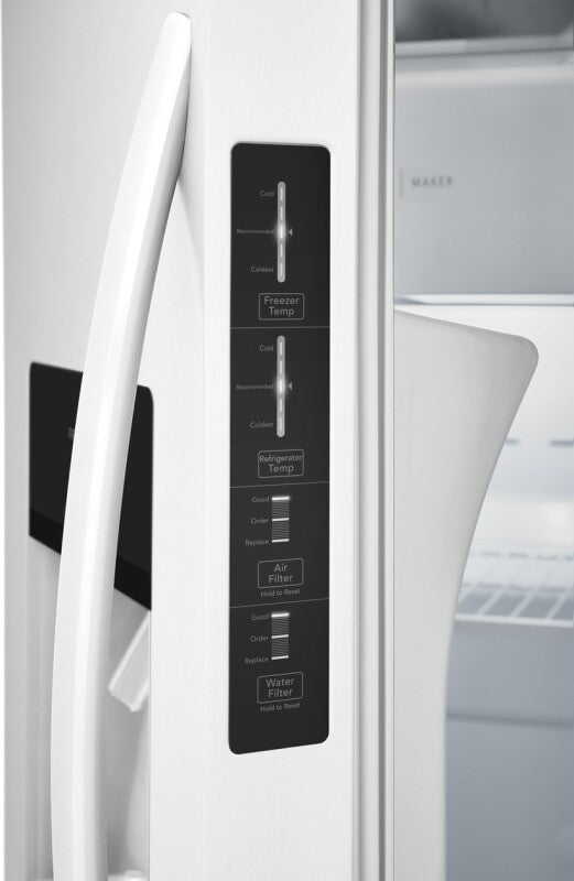 Frigidaire 26 Cu. Ft. 36" Standard-Depth Side-by-Side Refrigerator White Refrigerator