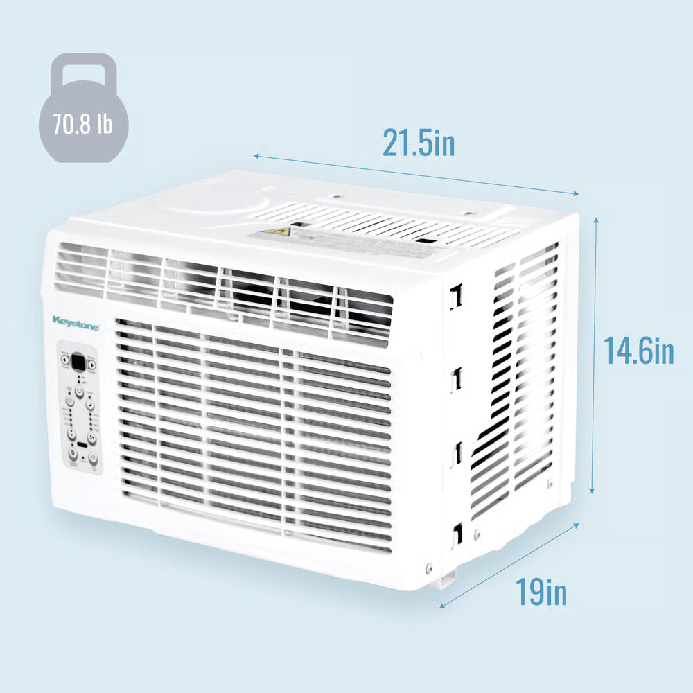 Keystone 12,000 BTU Window-Mounted Air Conditioner with Follow Me LCD Remote Control Air Conditioner