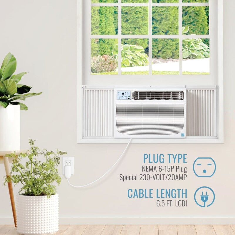 Keystone 18,000/17,700 BTU 230V Window/Wall Air Conditioner with Follow Me LCD Remote Control Air Conditioner