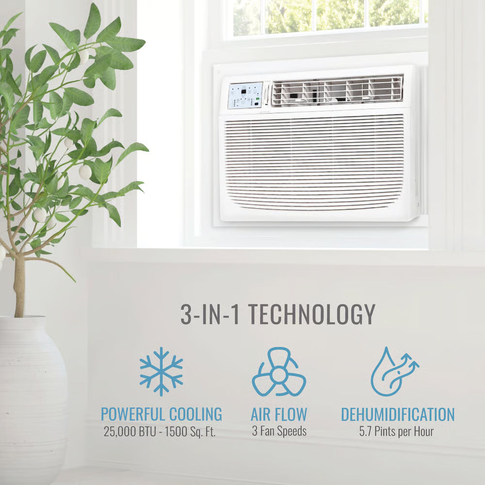 Keystone 25,000/24,700 BTU 230V Window/Wall Air Conditioner with Follow Me LCD Remote Control Air Conditioner