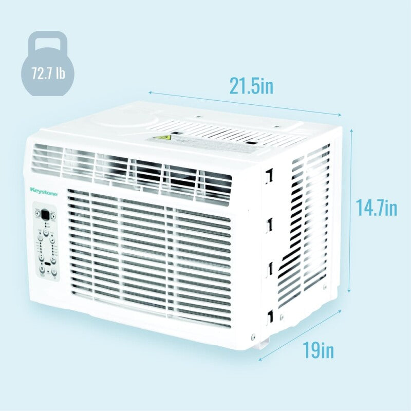Keystone 12,000/11,600 BTU 230V Window Air Conditioner with 11,000 BTU Supplemental Heat Capability Air Conditioner