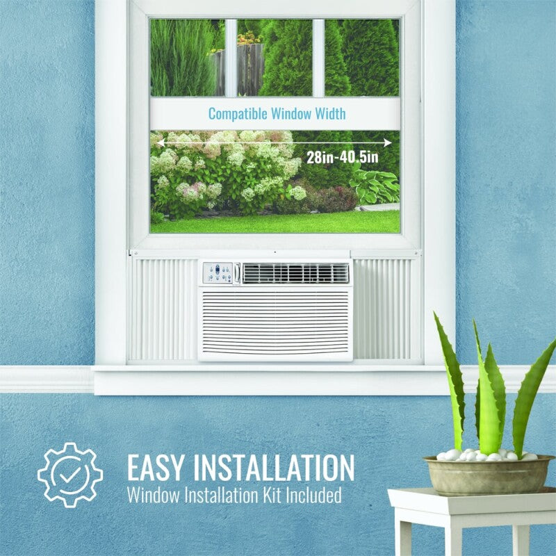 Keystone 18,800/18,400 BTU 230V Window Air Conditioner with 16,000 BTU Supplemental Heat Capability Air Conditioner