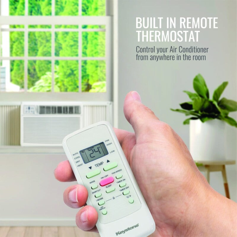 Keystone 18,800/18,400 BTU 230V Window Air Conditioner with 16,000 BTU Supplemental Heat Capability Air Conditioner