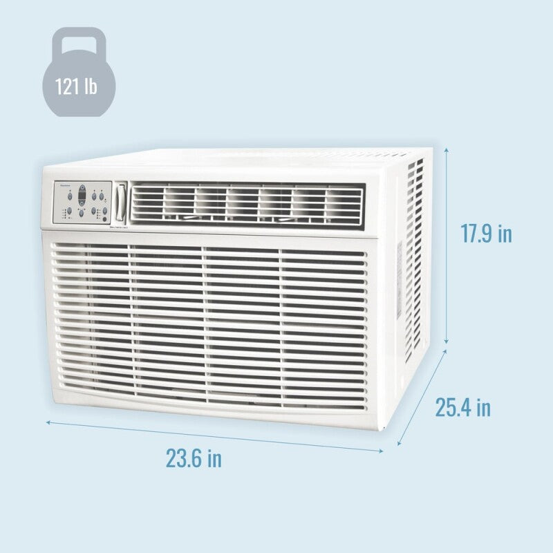 Keystone 23,200/22,900 BTU 230V Window Air Conditioner with 16,000 BTU Supplemental Heat Capability Air Conditioner