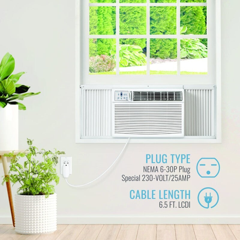 Keystone 23,200/22,900 BTU 230V Window Air Conditioner with 16,000 BTU Supplemental Heat Capability Air Conditioner