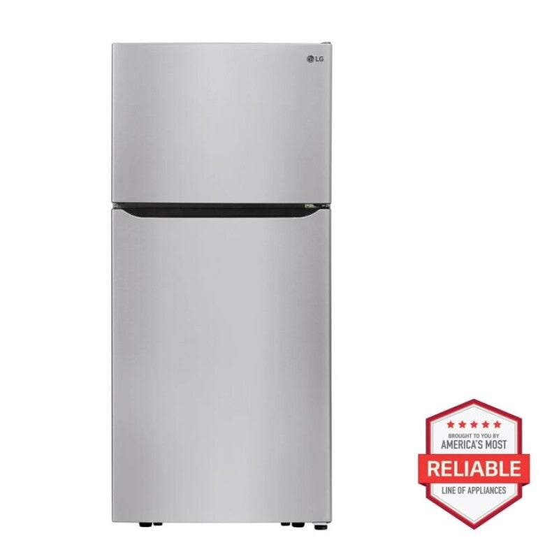 LG 20 Cu. Ft. 30 Inch Wide Top Freezer Refrigerator - Stainless Steel Refrigerator