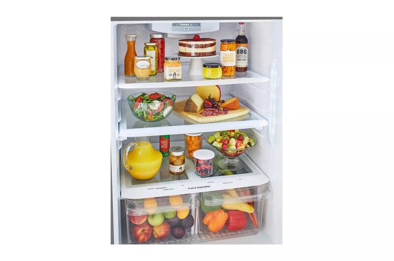 LG 20 Cu. Ft. 30 Inch Wide Top Freezer Refrigerator - Stainless Steel Refrigerator