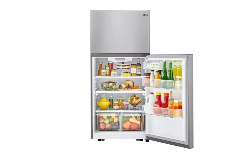 LG 20 Cu. Ft. 30 Inch Wide Top Freezer Refrigerator - Stainless Steel Refrigerator