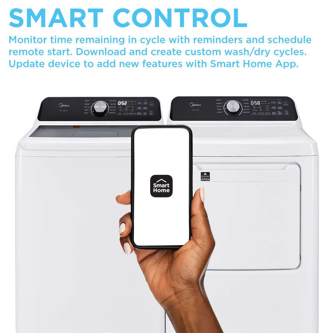 Midea 4.4 cu. ft. Smart Top Load Washer (White) Washer