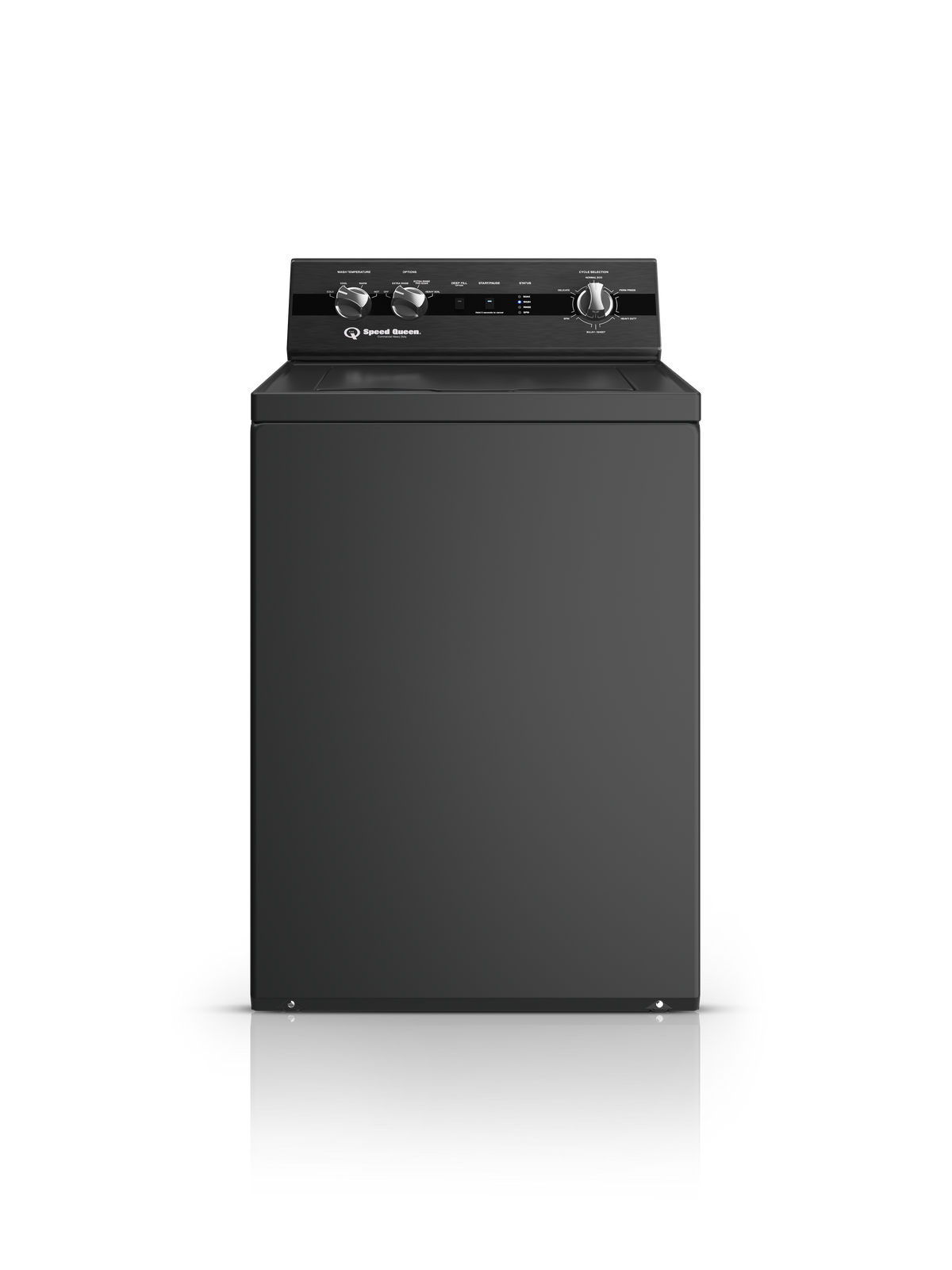 Speed Queen TC5 Top Load Washer with Speed Queen® Classic Clean™ Matte Black Washer