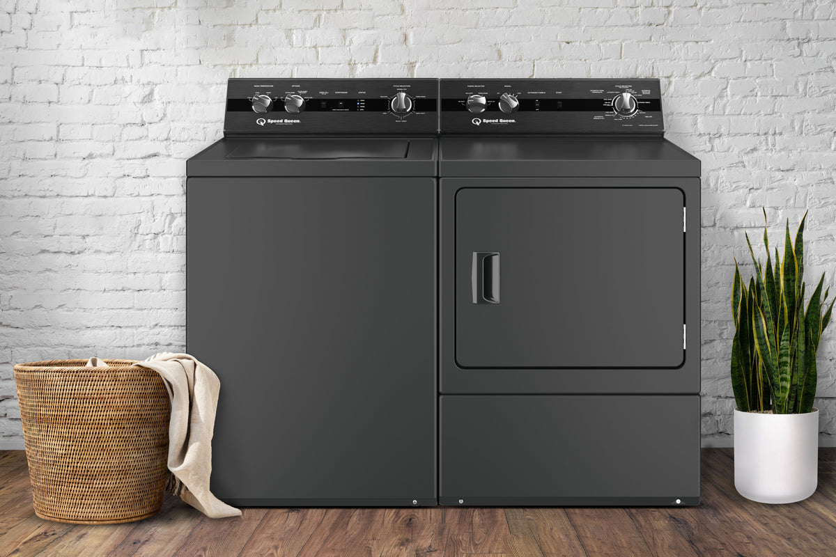 Speed Queen TC5 Top Load Washer with Speed Queen® Classic Clean™ Matte Black Washer