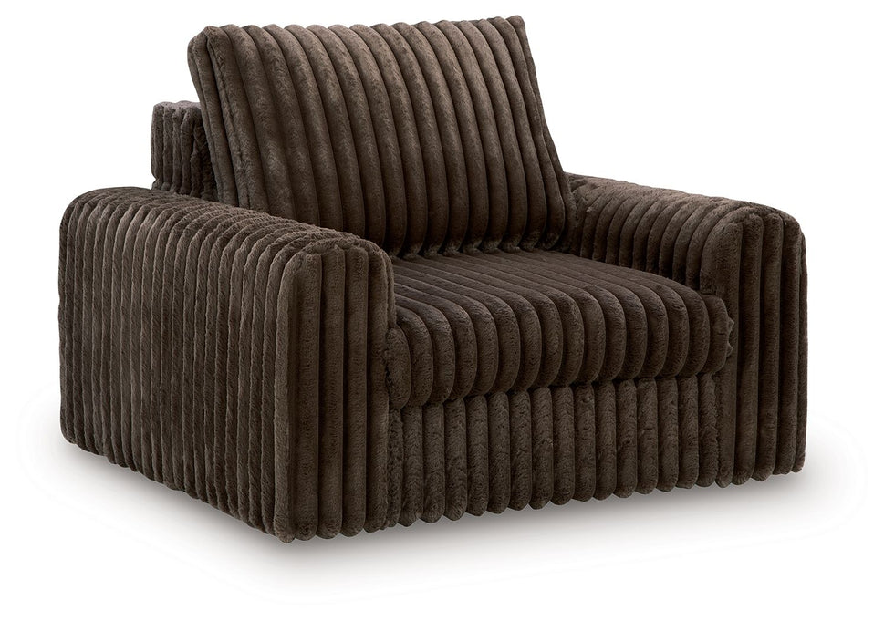 HamlinBay Chocolate Power Gliding Chaise