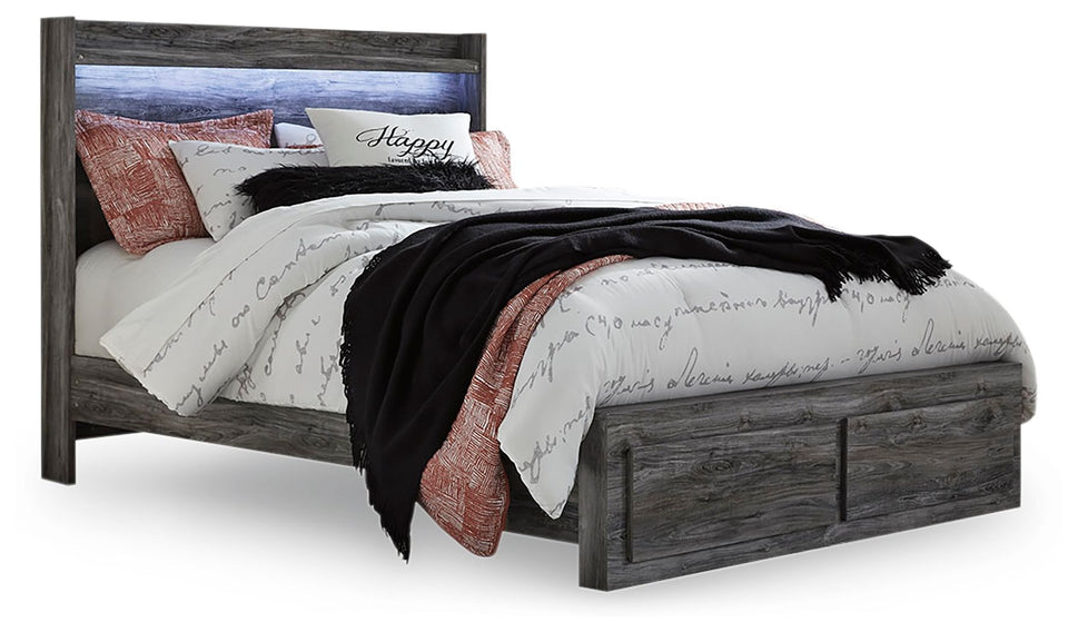 Baystorm Queen Bed with 2 Storage Drawers