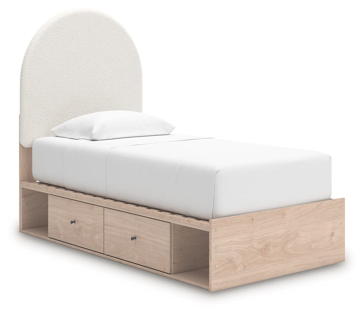 Arloster Twin Upholstered Bed with Storage (Side Storage, 1 Storage Unit)