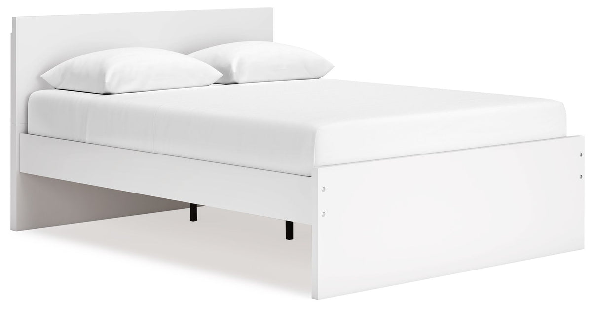 Onita White Queen Bed (Panel Platform)