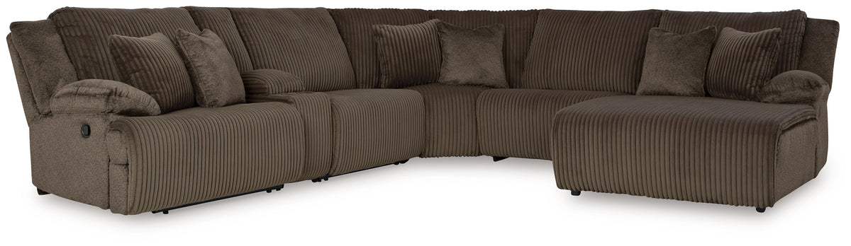 Top Tier 6 Pc Reclining Sectional