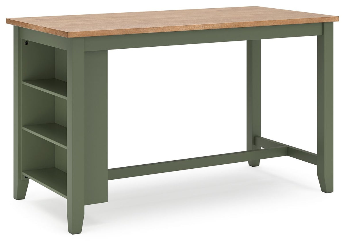 Gesthaven Natural/Green Counter Table