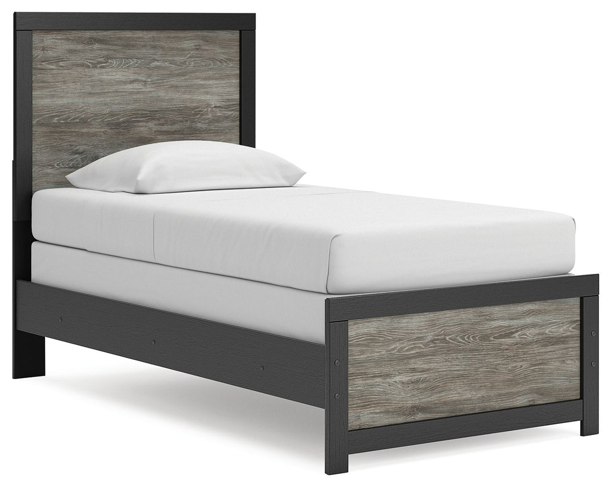 Broachmyn Black/Gray Twin Bed