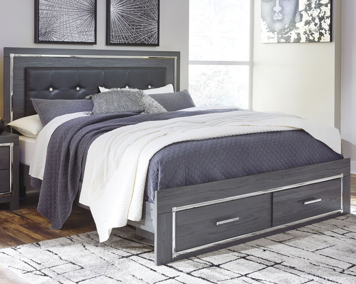 Lodanna King Bed with 2 Storage Drawers