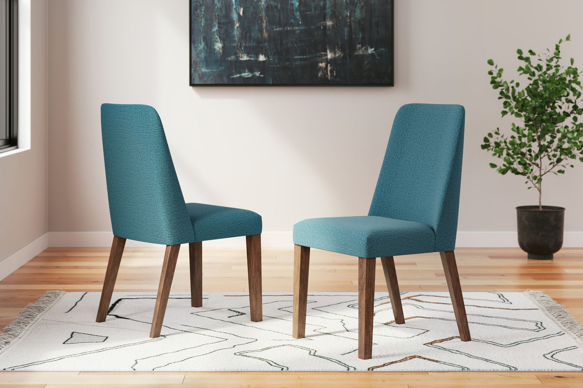 Lyncott Blue/Brown Dining Chair
