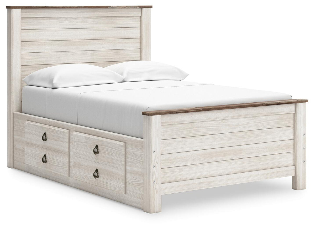 Willowton Full Bed with 2 Storage Drawers