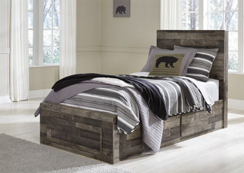 Derekson Twin Bed with 2 Storage Drawers