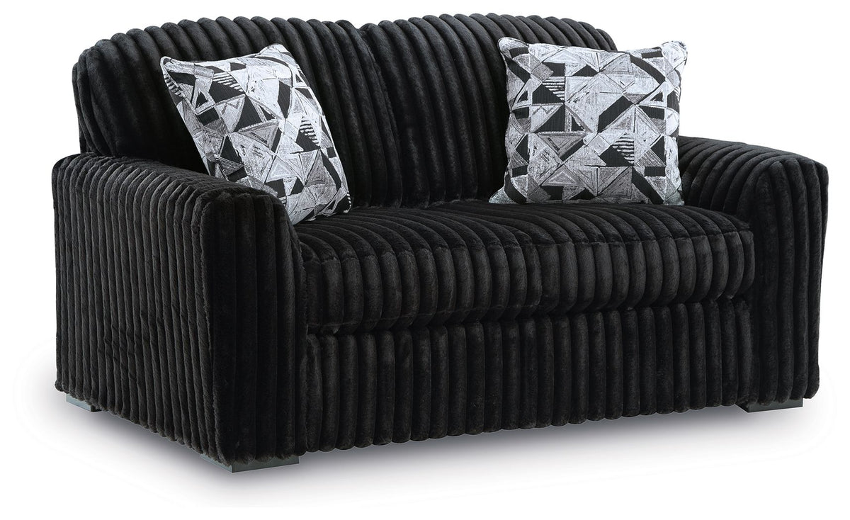 Midnight-Madness Onyx Loveseat